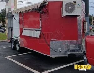 2023 8.5 x 22' Kitchen Food Concession Trailer with Porch + Pro Fire System for Sale in Florida!