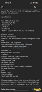 2023 Kitchen Food Trailer Generator Wisconsin for Sale