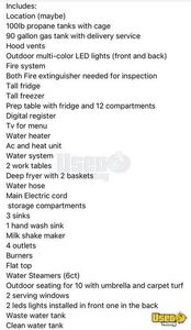 2023 Kitchen Trailer Kitchen Food Trailer Refrigerator Michigan for Sale