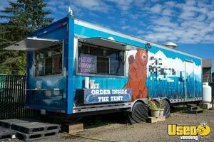 2023 8.5' x 28' Kitchen Food Concession Trailer with Pro Fire System for Sale in Alaska!