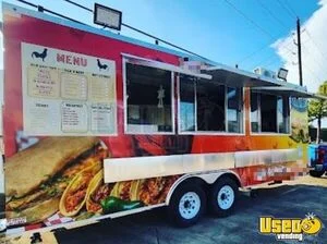 2023 Rft 8.5x22 Kitchen Food Trailer Diamond Plated Aluminum Flooring Texas for Sale