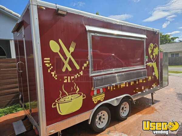 2023 Square Trailer Double Axil Kitchen Food Trailer Florida for Sale