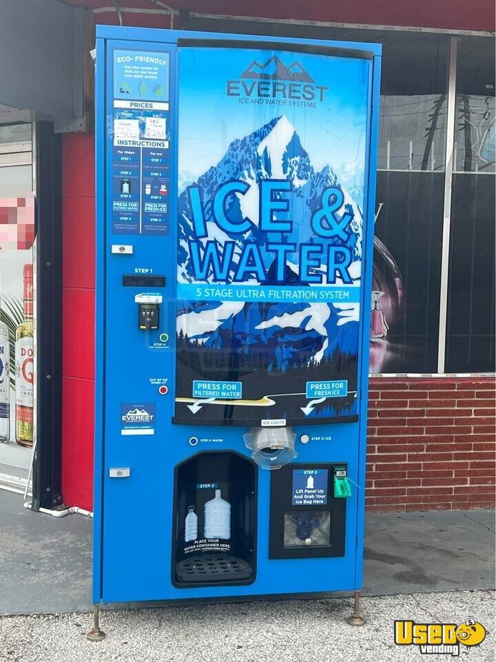 (2) 2023 Everest Ice VX4 Bagged Ice and Filtered Water Vending Machine