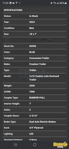 2024 7'x18' Tandem Axel Enclosed Trailer Kitchen Food Trailer 32 North Carolina for Sale