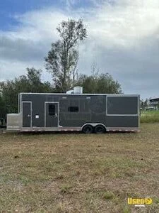 2024 8.5' x 28' Barbecue Kitchen Food Concession w/ Smoker + Bathroom for Sale in Florida!