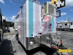 2024 Cargo Trailer 7000 Gvwr Kitchen Food Trailer Diamond Plated Aluminum Flooring Florida for Sale