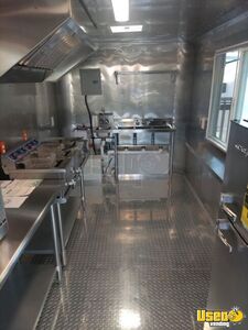 2024 Concession Kitchen Food Trailer Diamond Plated Aluminum Flooring Florida for Sale