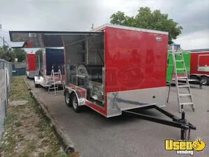 2024 Concession New Build Food Trailer Diamond Plated Aluminum Flooring Florida for Sale