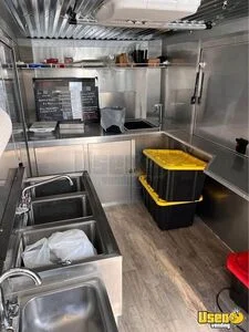 2024 Concession Trailer Concession Trailer Stainless Steel Wall Covers Texas for Sale