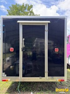2024 Concession Trailer Kitchen Food Trailer Diamond Plated Aluminum Flooring Texas for Sale