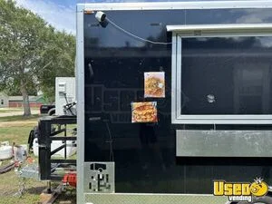 2024 Concession Trailer Kitchen Food Trailer Stainless Steel Wall Covers Texas for Sale