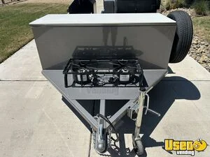 2024 Custom Santa Fe Open Bbq Smoker Trailer Work Table California for Sale