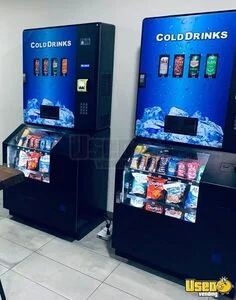 (2) 2024 Seaga Cashless Cooler Snack and Drink Combo Vending Machines For Sale in British Columbia!