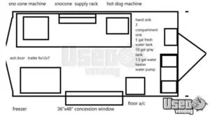 2024 Food Concession Trailer New Build Food Trailer Deep Freezer Florida for Sale
