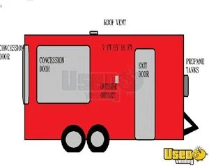 2024 Food Concession Trailer New Build Food Trailer Interior Lighting Florida for Sale