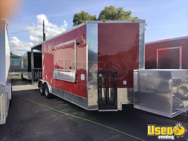 2024 Food Concession Trailer With Porch New Build Food Trailer Florida for Sale