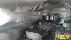 2024 Kitchen Concession Trailer Kitchen Food Trailer Diamond Plated Aluminum Flooring Florida for Sale