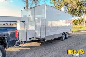 2024 Kitchen Trailer Kitchen Food Trailer Diamond Plated Aluminum Flooring California for Sale