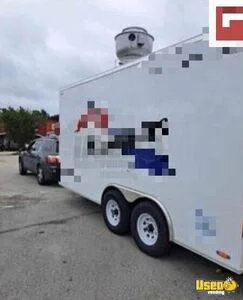 2024 Kitchen Trailer Kitchen Food Trailer Diamond Plated Aluminum Flooring Florida for Sale