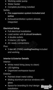 2024 Kitchen Trailer Kitchen Food Trailer Pro Fire Suppression System Texas for Sale