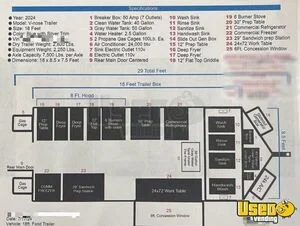 2024 Kitchen Trailer Kitchen Food Trailer Reach-in Upright Cooler Florida for Sale
