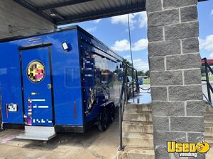 2024 Premium 18ft Foid Trailer Kitchen Food Trailer Diamond Plated Aluminum Flooring Texas for Sale
