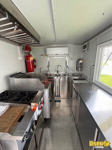 2025 12ft Concession Trailer Diamond Plated Aluminum Flooring Florida for Sale