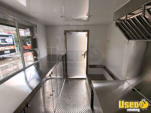 2025 12x8 Kitchen Food Trailer Stainless Steel Wall Covers Texas for Sale