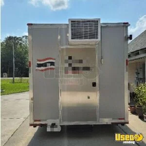 2025 14ft Base Kitchen Trailer Kitchen Food Trailer Diamond Plated Aluminum Flooring Texas Gas Engine for Sale