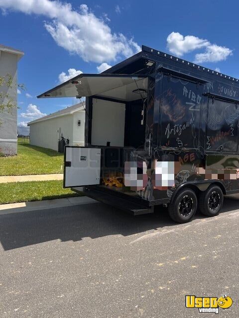 2025 16' Kitchen Food Trailer Diamond Plated Aluminum Flooring Florida for Sale