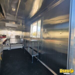 2025 7x12 Kitchen Food Trailer Diamond Plated Aluminum Flooring Florida for Sale