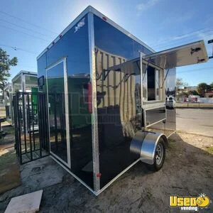NEW - 2025 7' x 12' Kitchen Food Concession Trailer with Fire Suppression System for Sale in Florida!