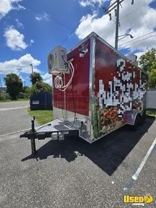 2025 7' x 16' Food Kitchen Concession Trailer Mobile Vending Unit for Sale in Florida!
