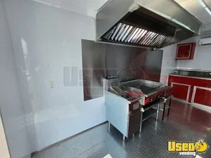 2025 8.5x16 Kitchen Food Trailer Diamond Plated Aluminum Flooring Texas for Sale
