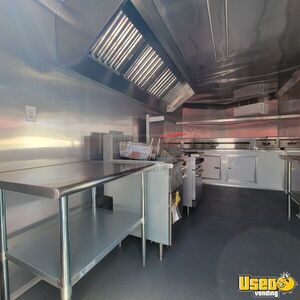 2025 8.5x16 V-nose Kitchen Food Trailer Exterior Customer Counter Florida for Sale