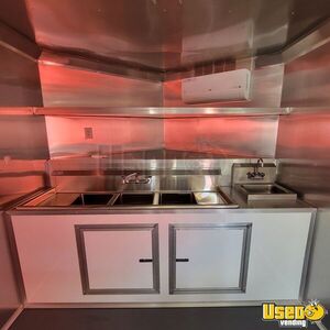 2025 8.5x16 V-nose Kitchen Food Trailer Oven Florida for Sale