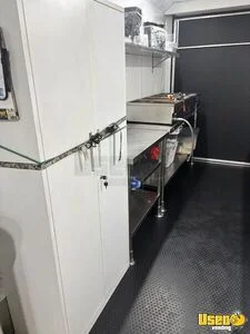 2025 8.5x32 Black W/bo Cust Conc-11401 8.5'x32' Black W/ Blackout Custom Concession Kitchen Food Trailer Exhaust Hood Colorado for Sale