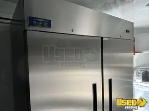 2025 8.5x32 Black W/bo Cust Conc-11401 8.5'x32' Black W/ Blackout Custom Concession Kitchen Food Trailer Exterior Lighting Colorado for Sale