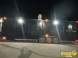 2025 8.5x32 Black W/bo Cust Conc-11401 8.5'x32' Black W/ Blackout Custom Concession Kitchen Food Trailer Generator Colorado for Sale