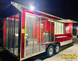 2025 Barbecue Concession Trailer New Build Food Trailer Stainless Steel Wall Covers Texas for Sale
