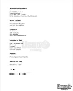 2025 Beverage - Coffee Trailer Coffee Machine Virginia for Sale