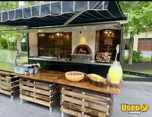 2025 Custom Built Pizza Trailer Stainless Steel Wall Covers New York for Sale