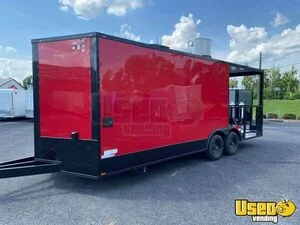 2025 Empty Food Concession Trailer New Build Food Trailer Exterior Customer Counter Georgia for Sale