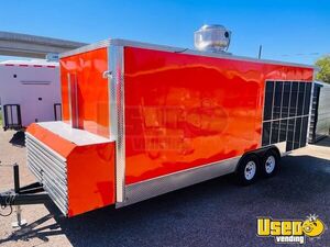 2025 Exp20x8 Kitchen Food Trailer Diamond Plated Aluminum Flooring Texas for Sale