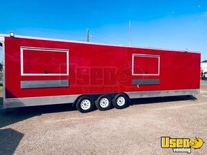 2025 Exp30x8 Kitchen Food Concession Trailer Kitchen Food Trailer Diamond Plated Aluminum Flooring Texas for Sale