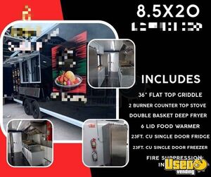 2025 Food Trailer 8.5x20 Kitchen Food Trailer Air Conditioning Texas for Sale