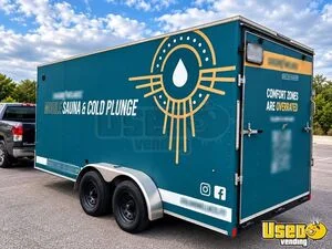 2025 7' x 16' Mobile Sauna & Dual Cold Plunge Trailer w/ Solar Power for Sale in Texas!