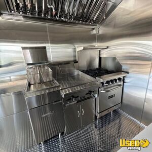 2025 Kitchen Trailer Kitchen Food Trailer Diamond Plated Aluminum Flooring Florida for Sale