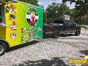 2025 Kitchen Trailer Kitchen Food Trailer Diamond Plated Aluminum Flooring Florida Gas Engine for Sale