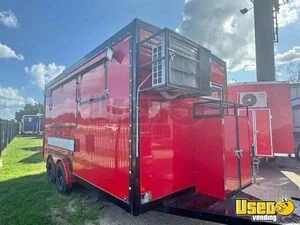 2025 8' x 16' Kitchen Food Concession Trailer with Fire Suppression System for Sale in New Jersey!